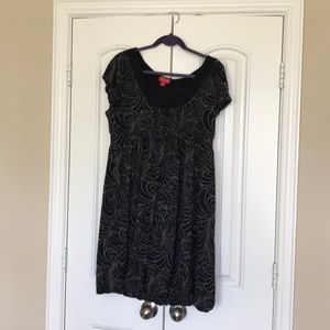 Black and gray mini dress